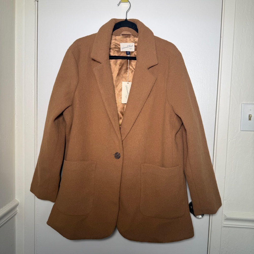 Universal Thread Camel Single-Button Women's Coat… - image 1
